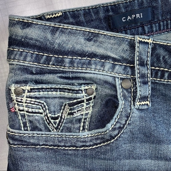 NEW Women’s Vigoss Cropped Dark Denim Jeans sz 10 - Picture 4 of 8